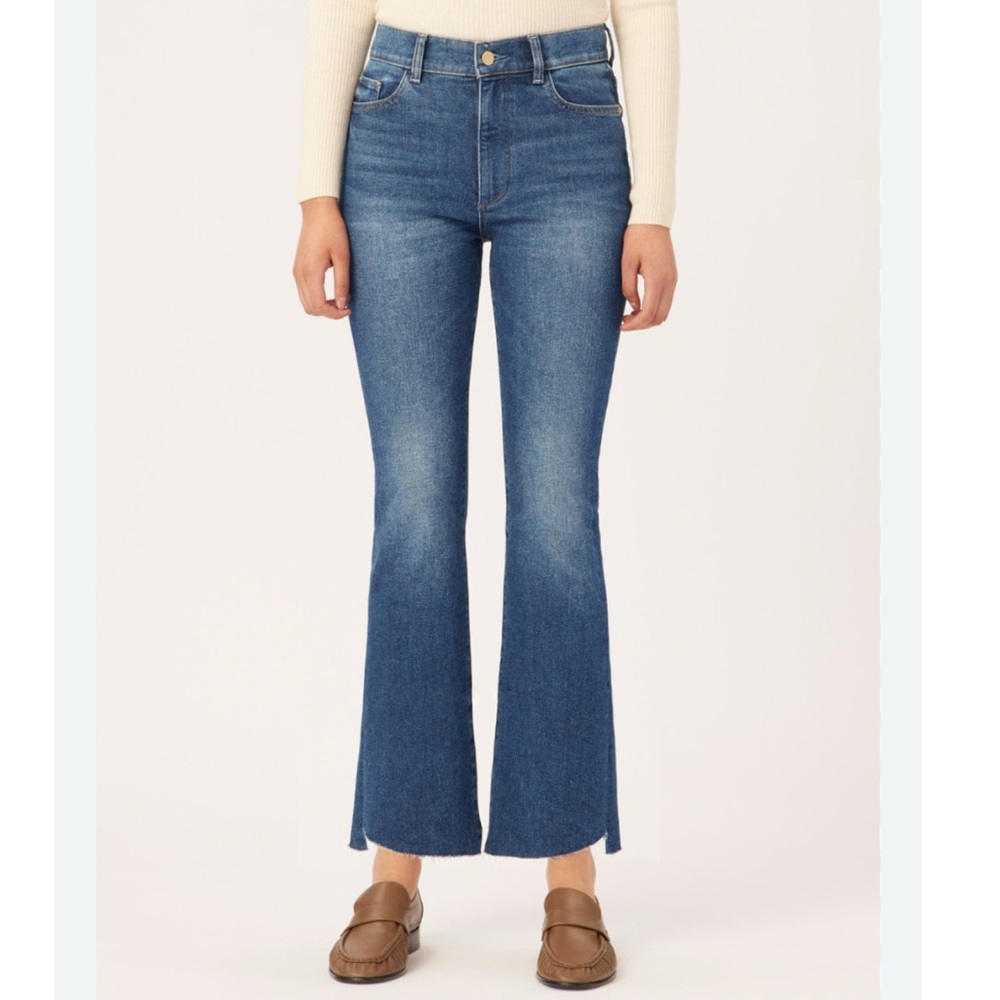 Excellent Shape DL1961 Bridget Boot High Rise Instasculpt Crop Jean (Lighthouse)